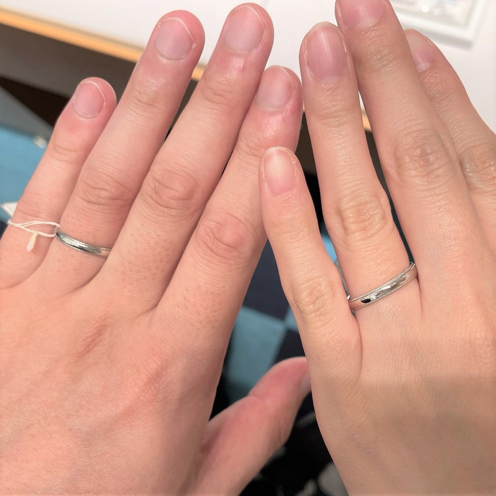 エクセルコ ダイヤモンド 博多マルイ店_試着写真（結婚指輪・婚約指輪）