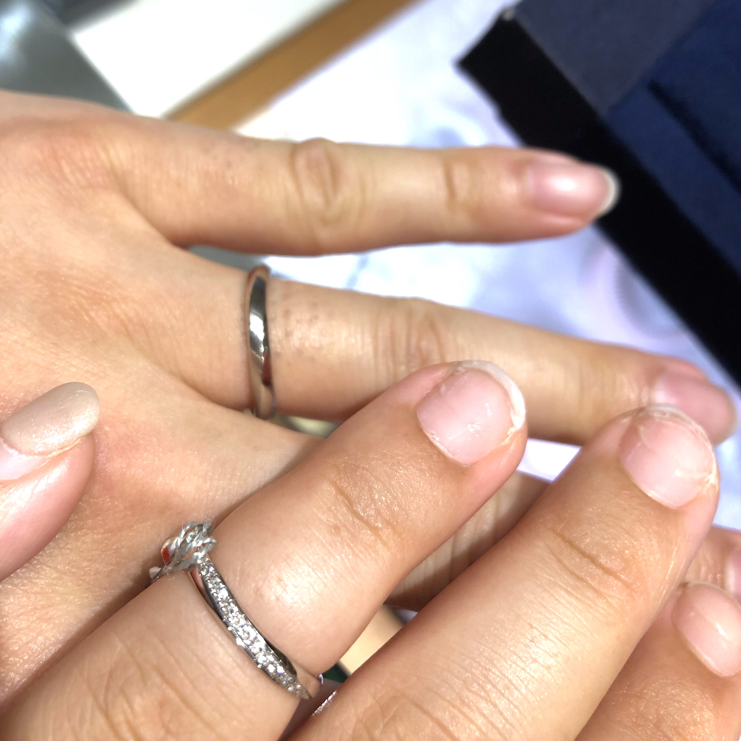 ビジュピコ 仙台店_試着写真（結婚指輪・婚約指輪）
