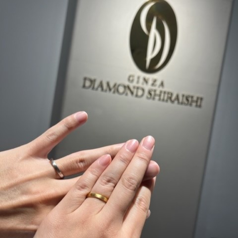 銀座ダイヤモンドシライシ 京都本店_試着写真（結婚指輪・婚約指輪）