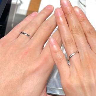 エクセルコ ダイヤモンド 札幌時計台店_試着写真（結婚指輪・婚約指輪）