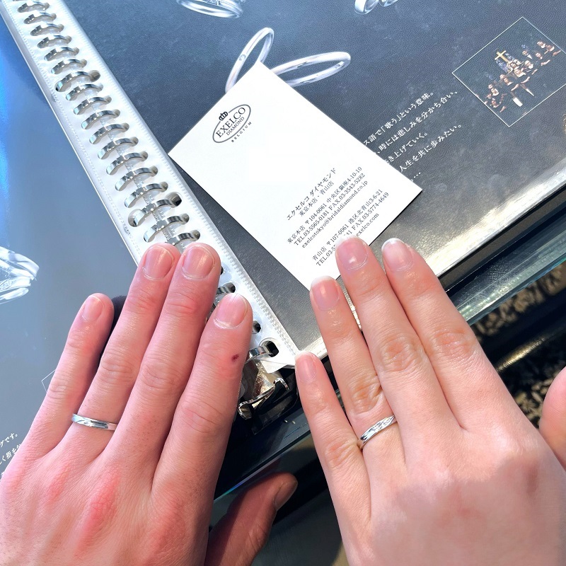 エクセルコ ダイヤモンド 東京本店_試着写真（結婚指輪・婚約指輪）