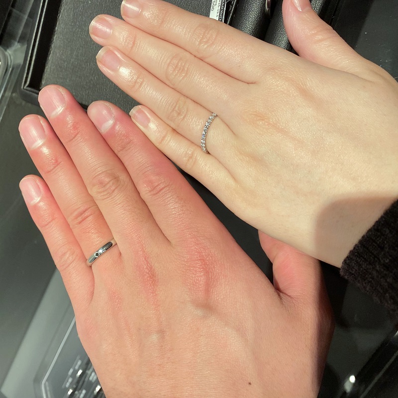 エクセルコ ダイヤモンド 東京本店_試着写真（結婚指輪・婚約指輪）