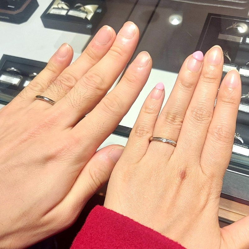 エクセルコ ダイヤモンド 心斎橋店_試着写真（結婚指輪・婚約指輪）