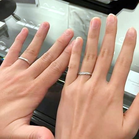 エクセルコ ダイヤモンド 仙台店_試着写真（結婚指輪・婚約指輪）