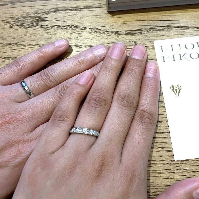 ビジュピコ 銀座店_試着写真（結婚指輪・婚約指輪）
