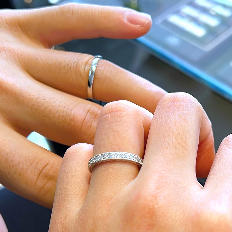 エクセルコ ダイヤモンド 東京本店_試着写真（結婚指輪・婚約指輪）