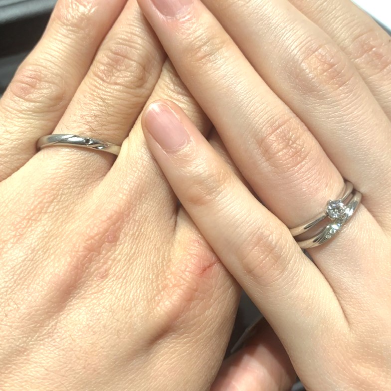 エクセルコ ダイヤモンド 名古屋本店_試着写真（結婚指輪・婚約指輪）