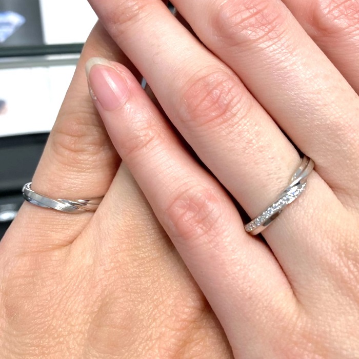 エクセルコ ダイヤモンド 名古屋本店_試着写真（結婚指輪・婚約指輪）