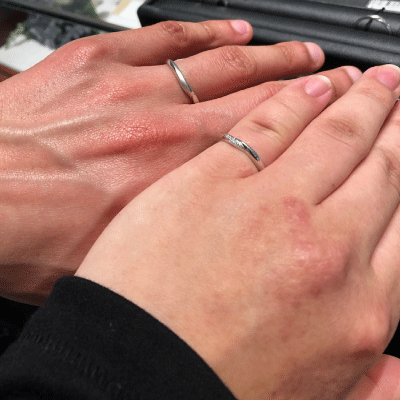 エクセルコ ダイヤモンド アミュプラザ鹿児島店＿試着写真（結婚指輪・婚約指輪）