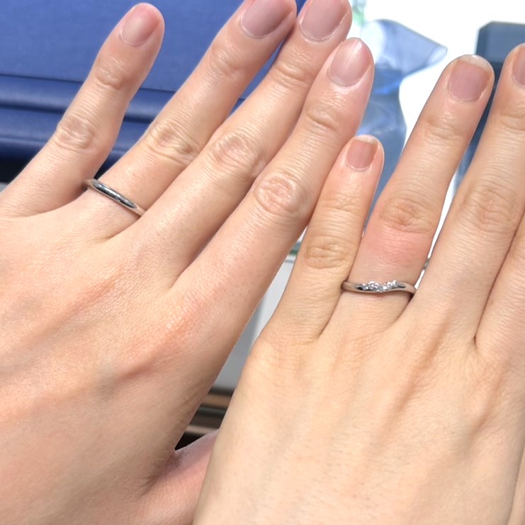銀座ダイヤモンドシライシ 仙台パルコ２店_試着写真（結婚指輪・婚約指輪）