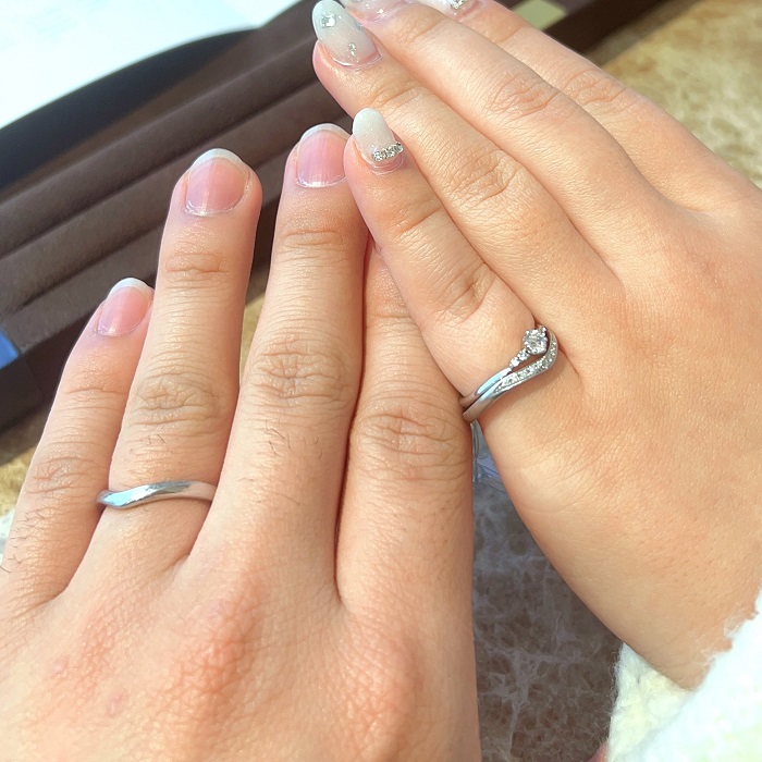 ビジュピコ 大坂店_試着写真（結婚指輪・婚約指輪）