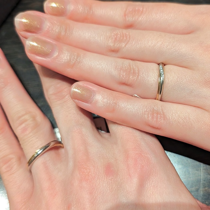 エクセルコ ダイヤモンド 大坂店_試着写真（結婚指輪・婚約指輪）