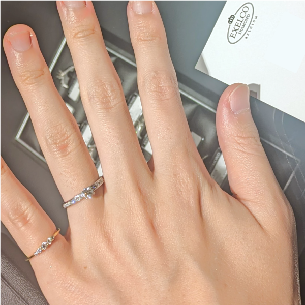 エクセルコ ダイヤモンド 東京本店_試着写真（結婚指輪・婚約指輪）