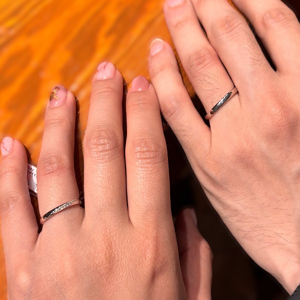 PORTADA 銀座本店_試着写真（結婚指輪・婚約指輪）