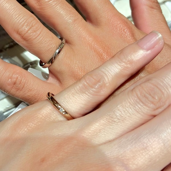 エクセルコ ダイヤモンド 小倉店_試着写真（結婚指輪・婚約指輪）
