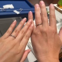 銀座ダイヤモンドシライシ 心斎橋本店_試着写真（結婚指輪・婚約指輪）