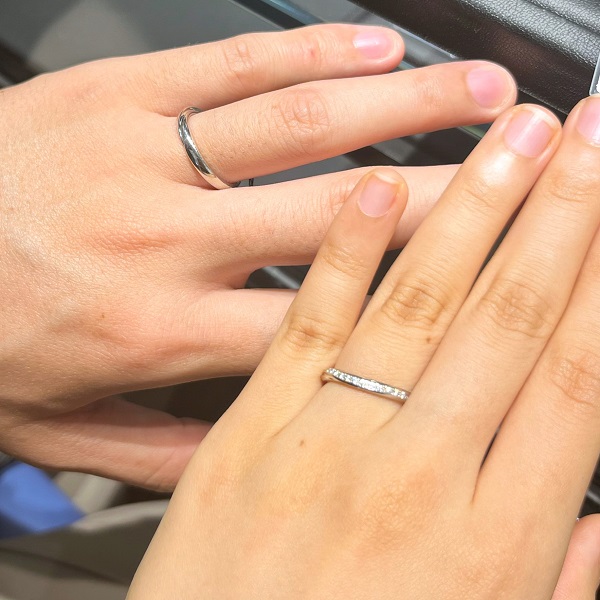 エクセルコ ダイヤモンド  名古屋ユニモール店_試着写真（結婚指輪・婚約指輪）