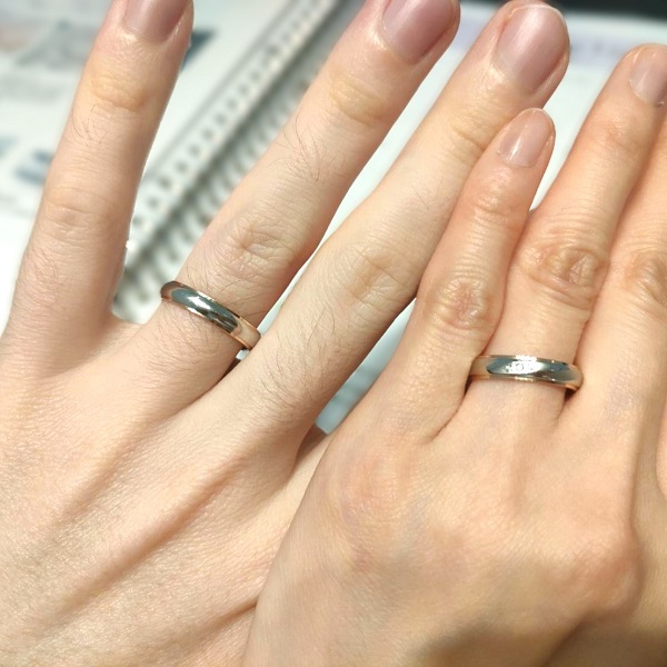 銀座ダイヤモンドシライシ 横浜元町店_試着写真（結婚指輪・婚約指輪）