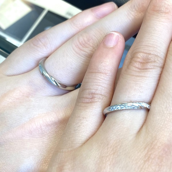 エクセルコ ダイヤモンド 名古屋本店_試着写真（結婚指輪・婚約指輪）