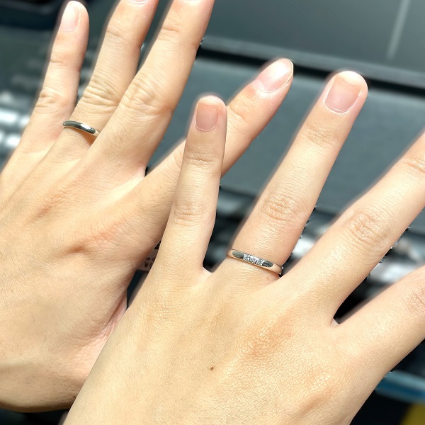 エクセルコ ダイヤモンド 横浜ランドマークプラザ店_試着写真（結婚指輪・婚約指輪）