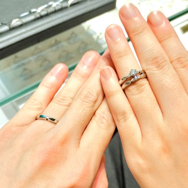 エクセルコ ダイヤモンド 新潟店_試着写真（結婚指輪・婚約指輪）