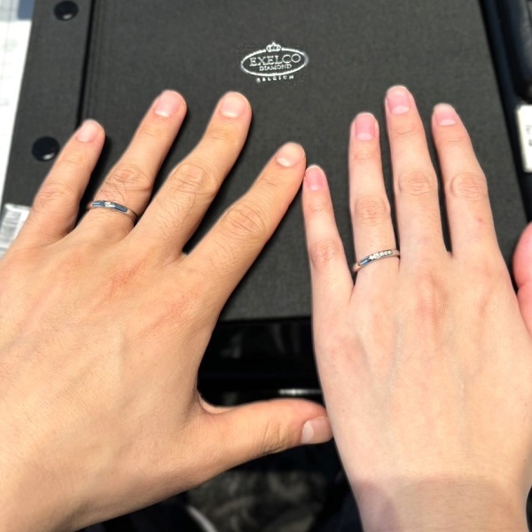 エクセルコ ダイヤモンド 名古屋本店_試着写真（結婚指輪・婚約指輪）