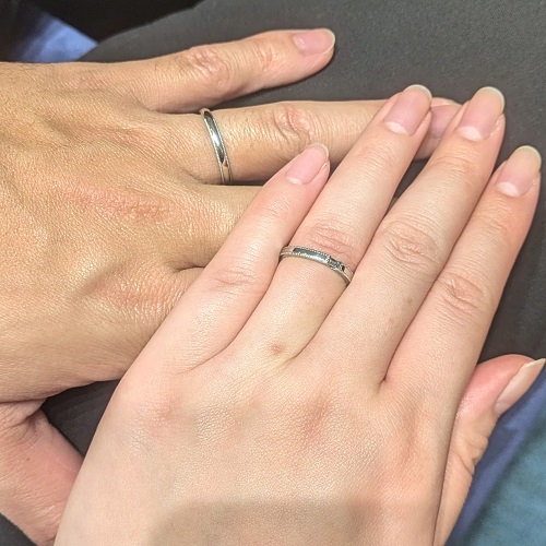 エクセルコ ダイヤモンド 店_試着写真（結婚指輪・婚約指輪）