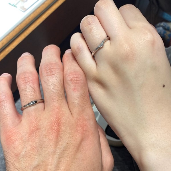 エクセルコ ダイヤモンド 札幌時計台店_試着写真（結婚指輪・婚約指輪）