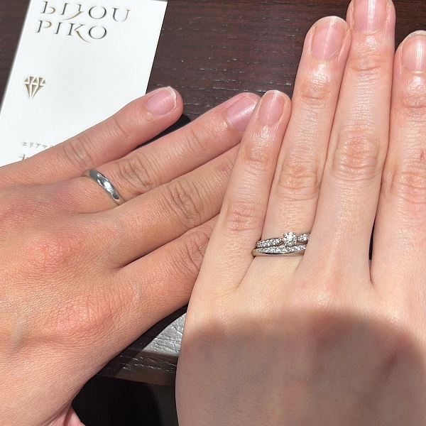 ビジュピコ 名古屋店_試着写真（結婚指輪・婚約指輪）