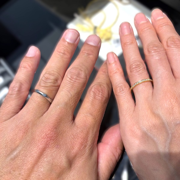 エクセルコ ダイヤモンド 名古屋本店_試着写真（結婚指輪・婚約指輪）