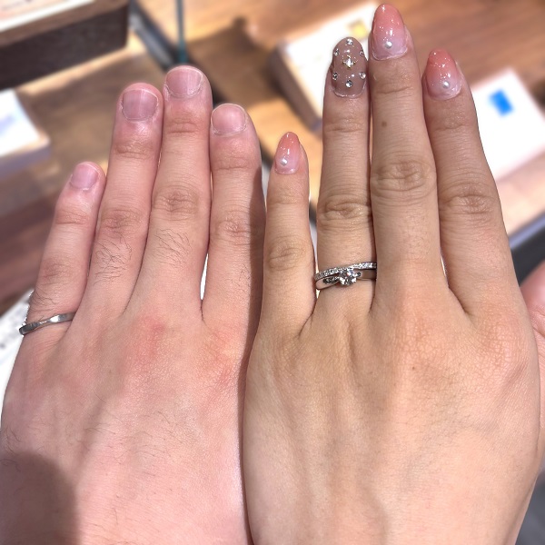 ビジュピコ 銀座店_試着写真（結婚指輪・婚約指輪）