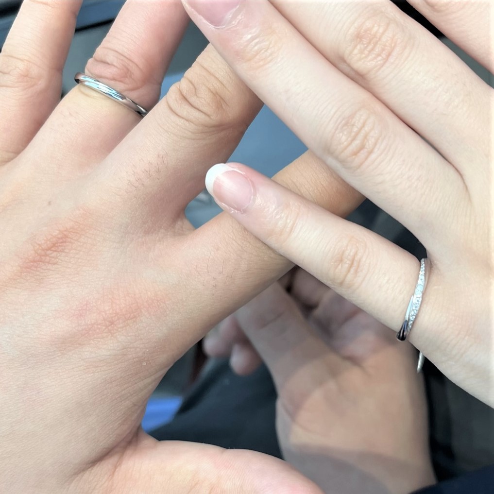 エクセルコ ダイヤモンド 名古屋本店_試着写真（結婚指輪・婚約指輪）