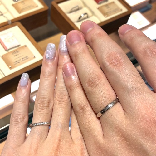 PORTADA 銀座本店_試着写真（結婚指輪・婚約指輪）