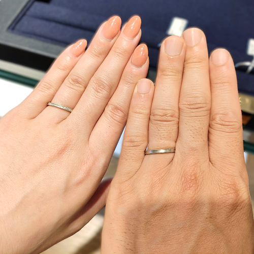 ビジュピコ 小倉店_試着写真（結婚指輪・婚約指輪）
