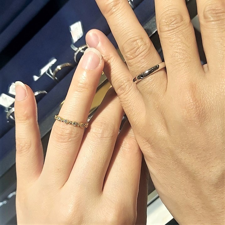 PORTADA 銀座本店_試着写真（結婚指輪・婚約指輪）